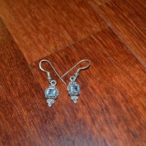 Antique Style Earrings - Blue